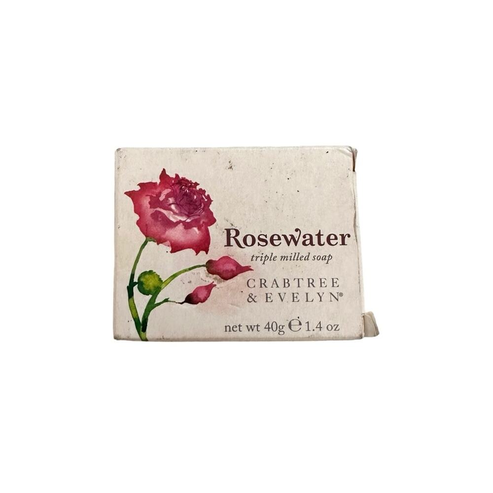 Crabtree & Evelyn Rosewater Triple Milled Bar Soap 1.4oz NEW